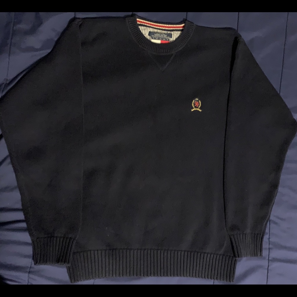 Navy Blue Throwback Tommy Hilfiger Sweater